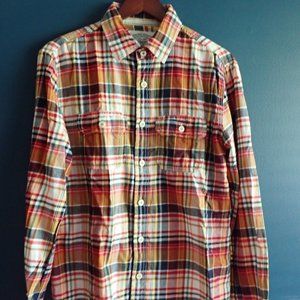 Aeropostale Orange/Red/Green/Navy Casual Button Up Shirt